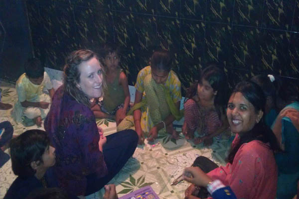 Volunteers working alongside a PAVE program